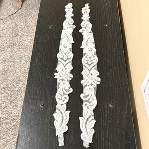 Bridal Lace Beaded Floral Detachable Straps